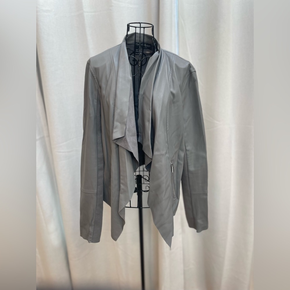 Miss selfridge lightweight, thin waist jacket. Faux leather